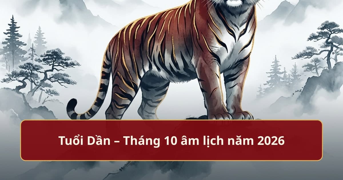 Tử vi Tuổi Dần tháng 10 âm lịch 2026: Chính Tài Vượng Tiến, Hóa Giải Tương Phá