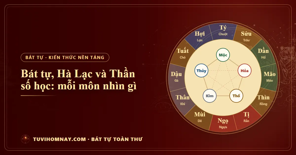 Bát tự, Hà Lạc và Thần số học: mỗi môn nhìn gì — Bát tự toàn thư