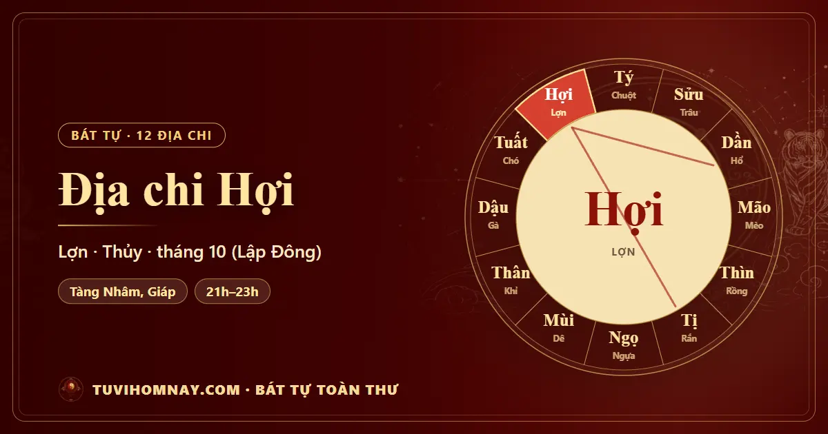 Địa chi Hợi trong Bát tự: tàng can, tháng, giờ — Bát tự toàn thư