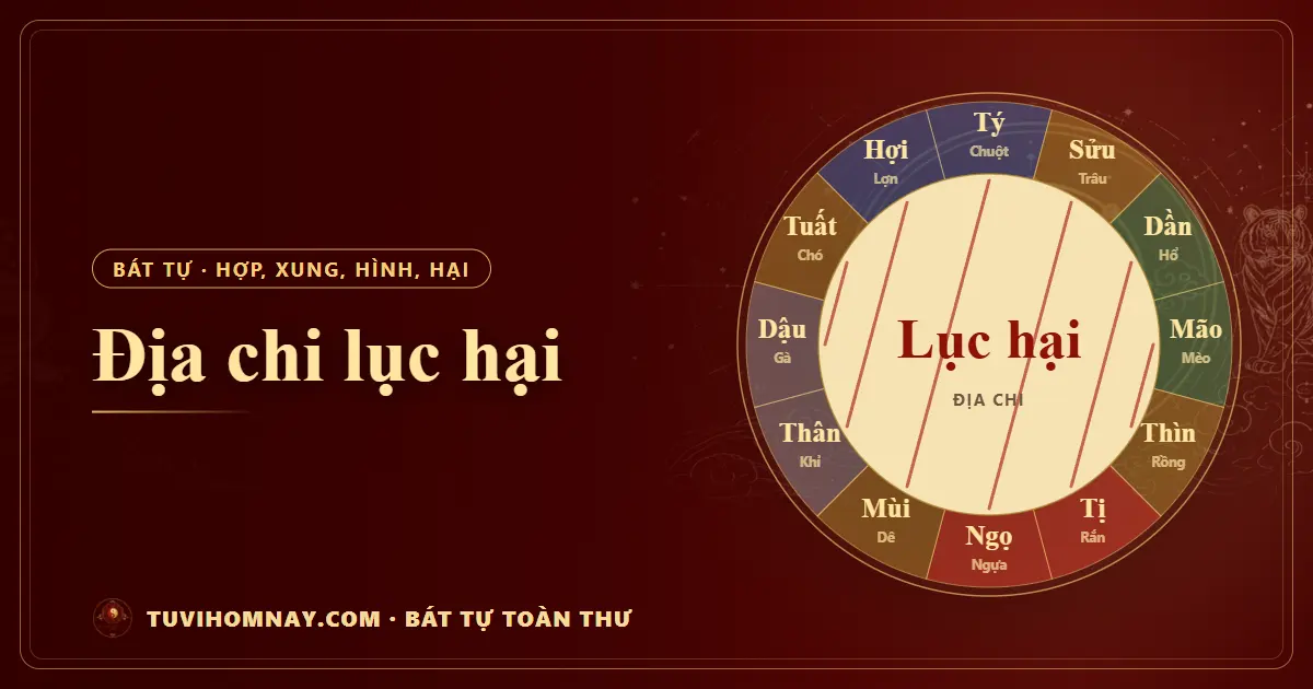 Địa chi lục hại — Bát tự toàn thư