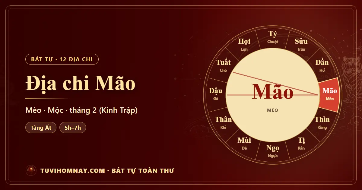 Địa chi Mão trong Bát tự: tàng can, tháng, giờ — Bát tự toàn thư
