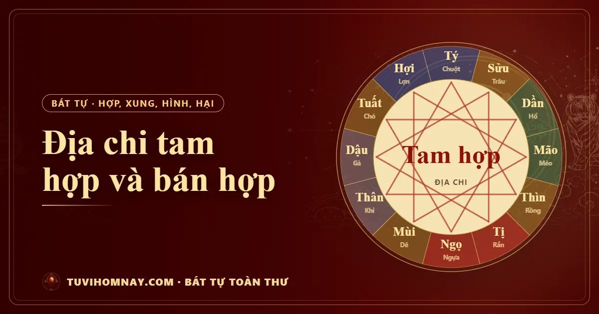 Địa chi tam hợp và bán hợp — Bát tự toàn thư