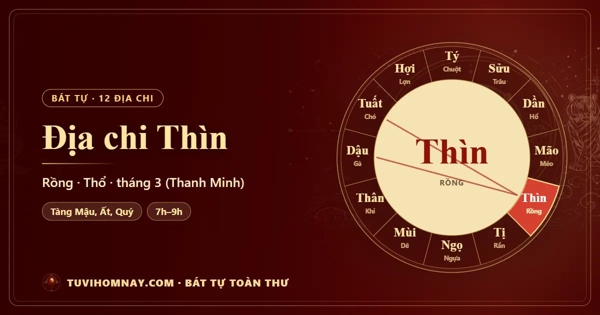 Địa chi Thìn trong Bát tự: tàng can, tháng, giờ — Bát tự toàn thư
