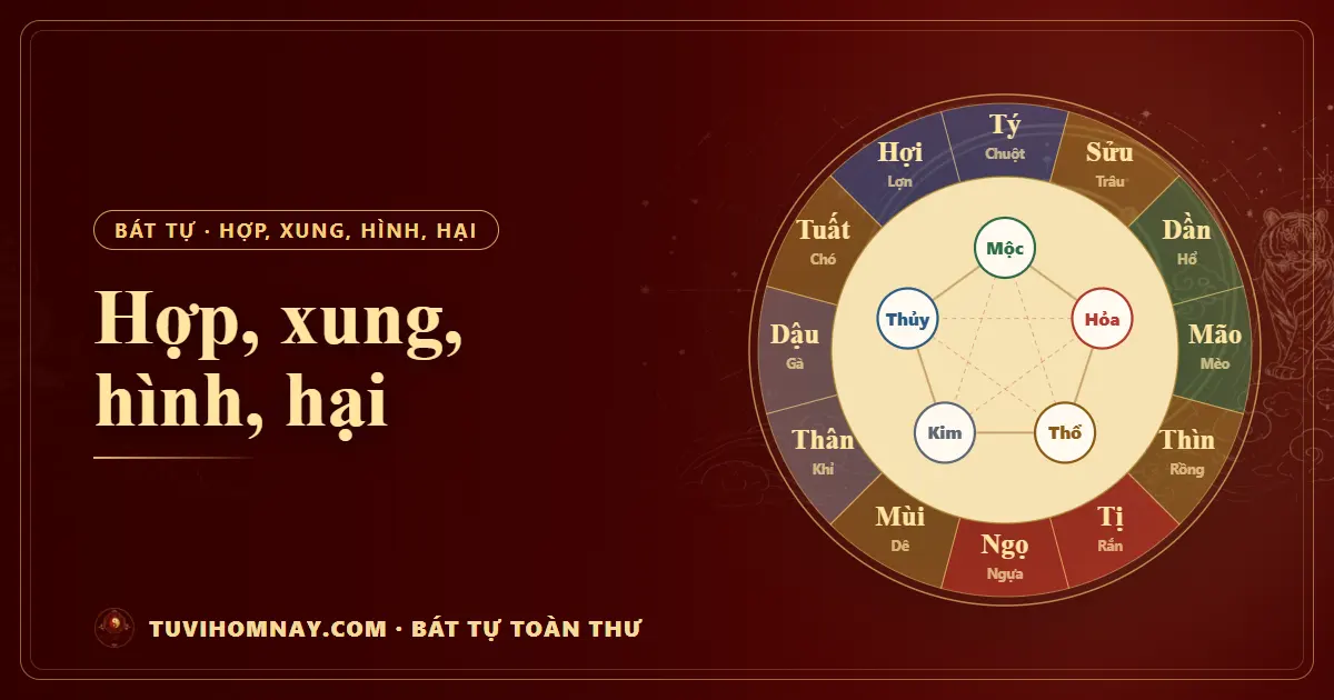 Hợp, xung, hình, hại — Bát tự toàn thư