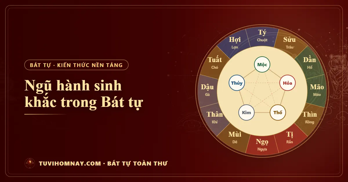 Ngũ hành sinh khắc trong Bát tự — Bát tự toàn thư