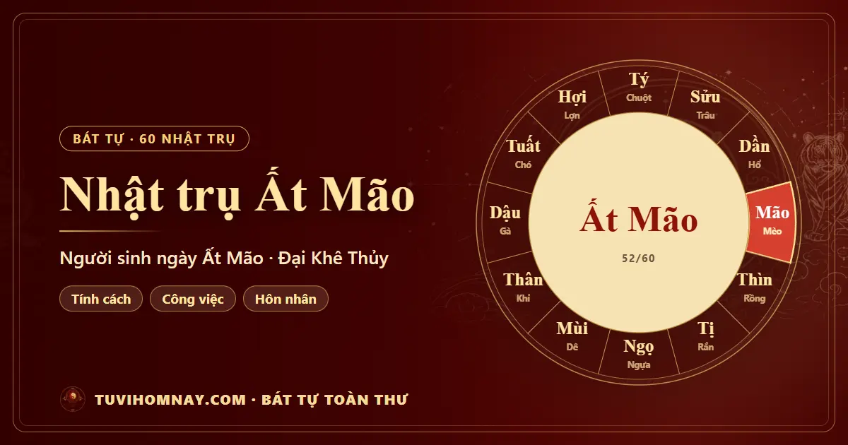 Nhật trụ Ất Mão: người sinh ngày Ất Mão — Bát tự toàn thư