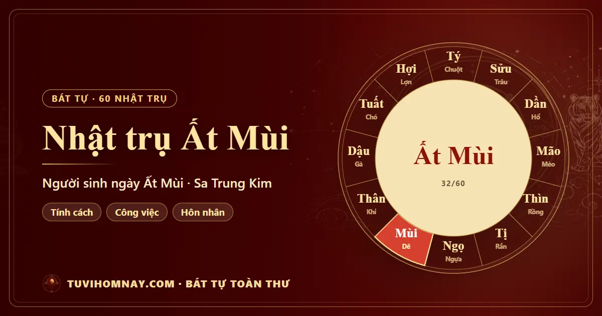 Nhật trụ Ất Mùi: người sinh ngày Ất Mùi — Bát tự toàn thư