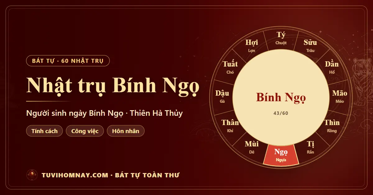 Nhật trụ Bính Ngọ: người sinh ngày Bính Ngọ — Bát tự toàn thư