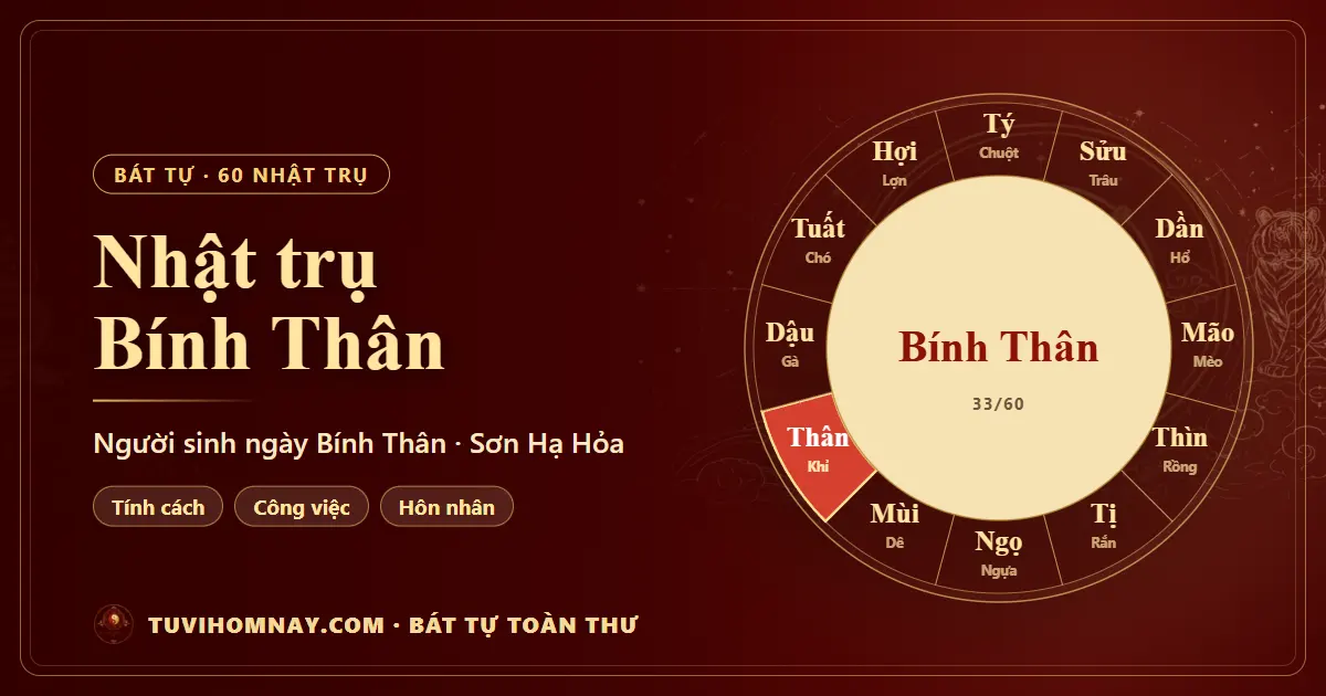 Nhật trụ Bính Thân: người sinh ngày Bính Thân — Bát tự toàn thư