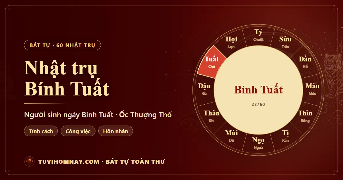 Nhật trụ Bính Tuất: người sinh ngày Bính Tuất — Bát tự toàn thư
