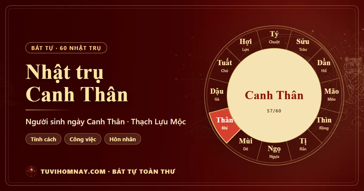 Nhật trụ Canh Thân: người sinh ngày Canh Thân — Bát tự toàn thư
