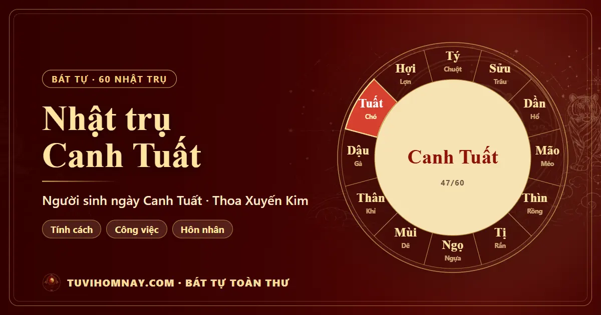 Nhật trụ Canh Tuất: người sinh ngày Canh Tuất — Bát tự toàn thư