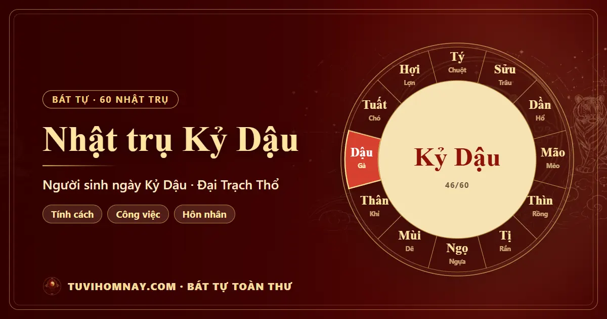 Nhật trụ Kỷ Dậu: người sinh ngày Kỷ Dậu — Bát tự toàn thư