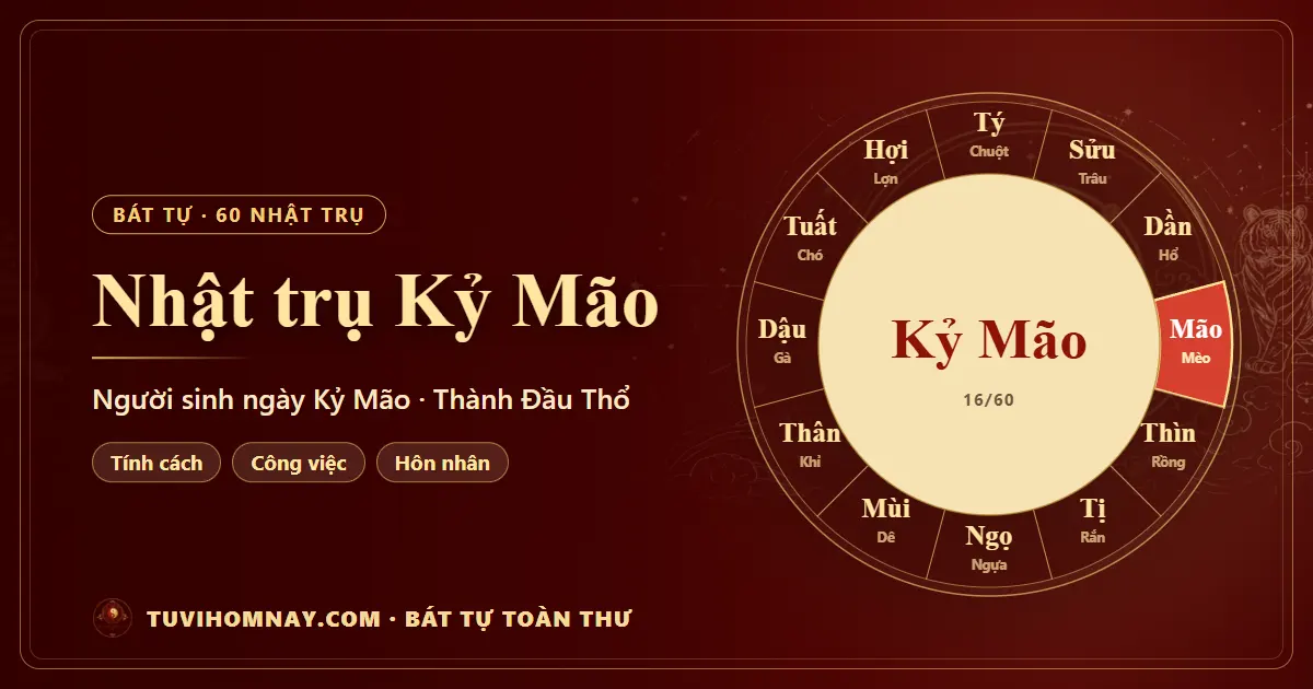 Nhật trụ Kỷ Mão: người sinh ngày Kỷ Mão — Bát tự toàn thư