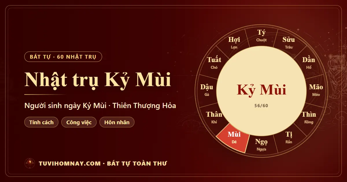 Nhật trụ Kỷ Mùi: người sinh ngày Kỷ Mùi — Bát tự toàn thư