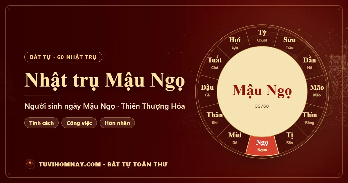 Nhật trụ Mậu Ngọ: người sinh ngày Mậu Ngọ — Bát tự toàn thư