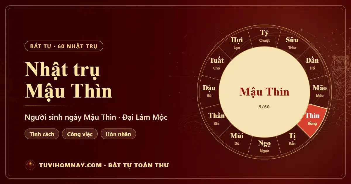 Nhật trụ Mậu Thìn: người sinh ngày Mậu Thìn — Bát tự toàn thư