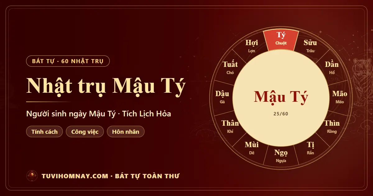 Nhật trụ Mậu Tý: người sinh ngày Mậu Tý — Bát tự toàn thư