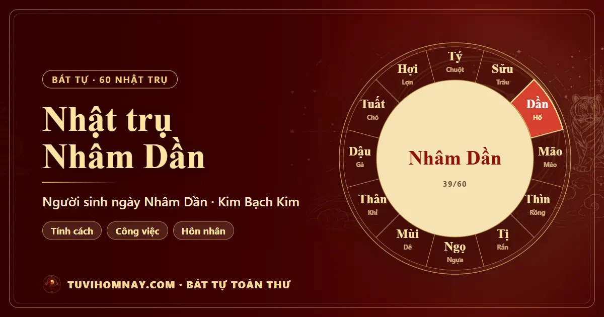 Nhật trụ Nhâm Dần: người sinh ngày Nhâm Dần — Bát tự toàn thư