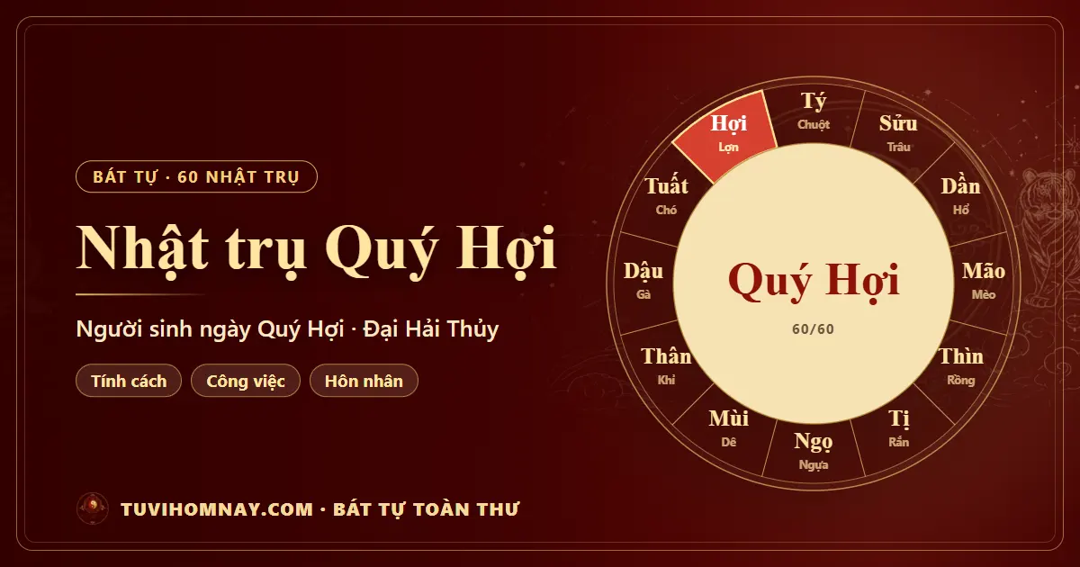 Nhật trụ Quý Hợi: người sinh ngày Quý Hợi — Bát tự toàn thư
