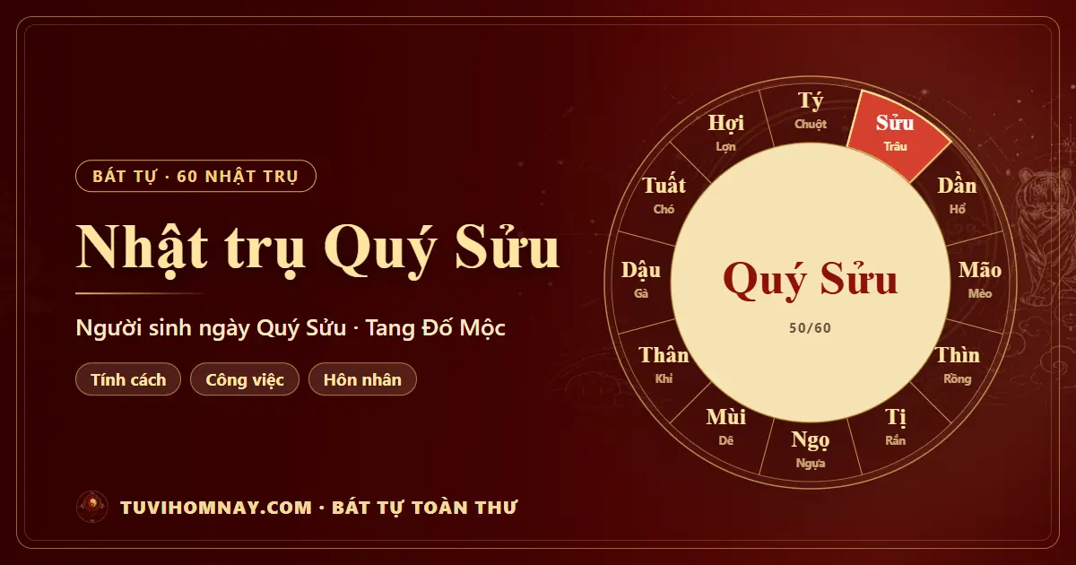 Nhật trụ Quý Sửu: người sinh ngày Quý Sửu — Bát tự toàn thư