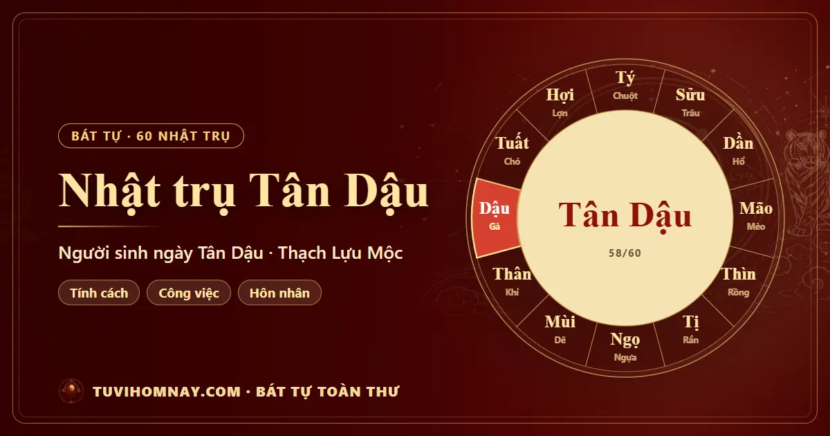 Nhật trụ Tân Dậu: người sinh ngày Tân Dậu — Bát tự toàn thư