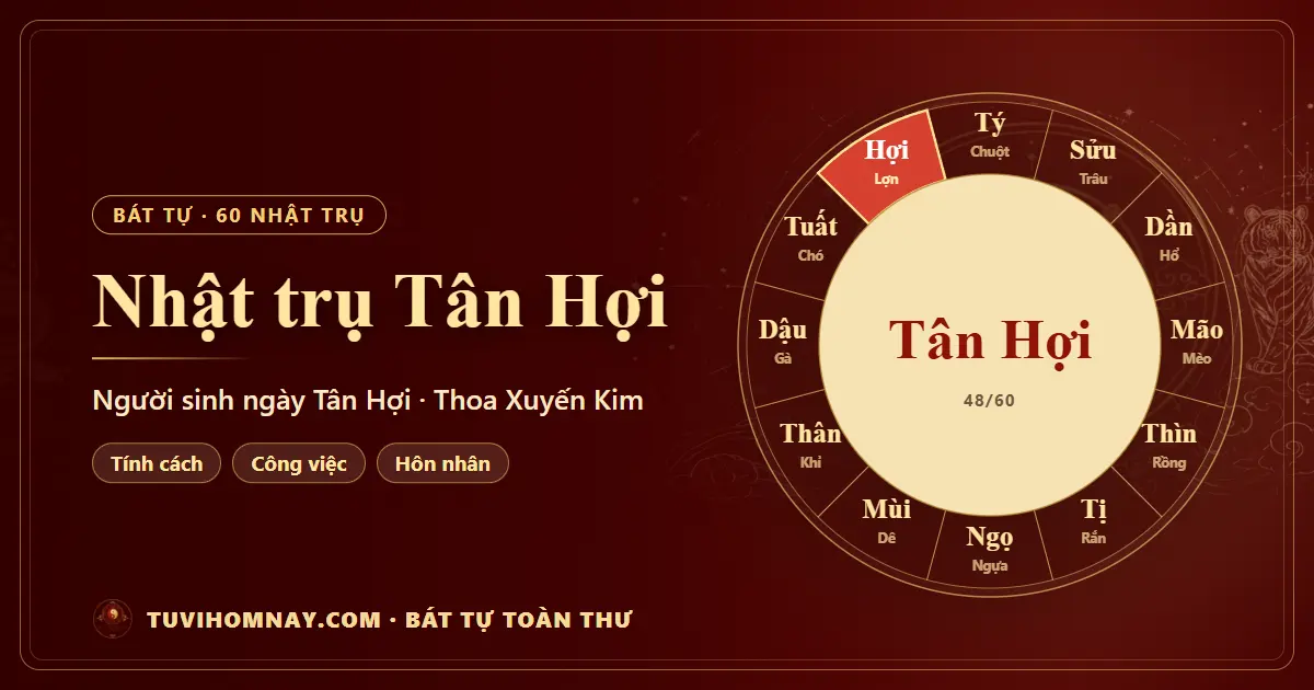 Nhật trụ Tân Hợi: người sinh ngày Tân Hợi — Bát tự toàn thư