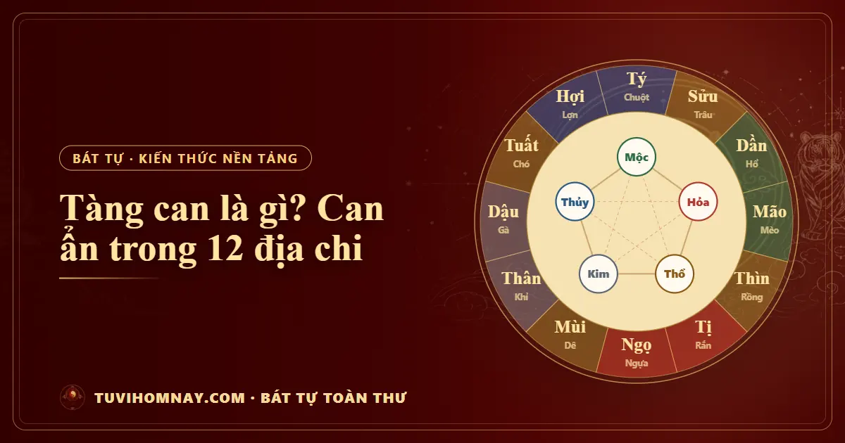 Tàng can là gì? Can ẩn trong 12 địa chi — Bát tự toàn thư