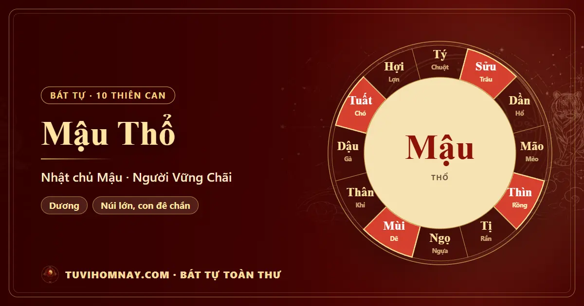 Thiên can Mậu Thổ: Nhật chủ Mậu trong Bát tự — Bát tự toàn thư