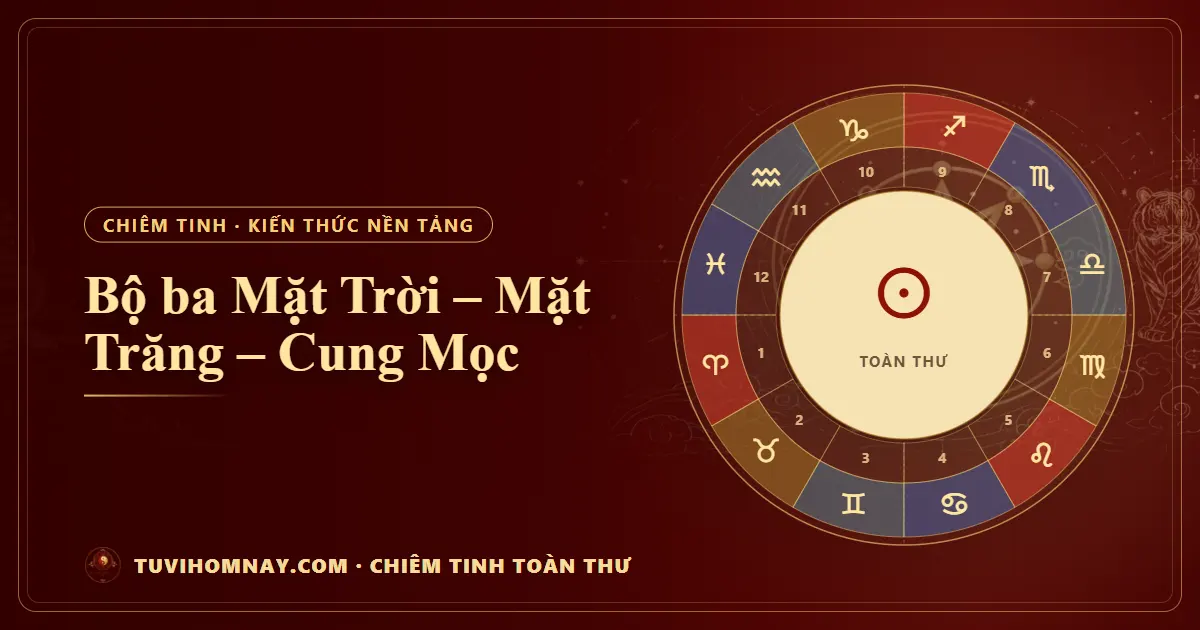 Bộ ba Mặt Trời – Mặt Trăng – Cung Mọc — Chiêm tinh toàn thư