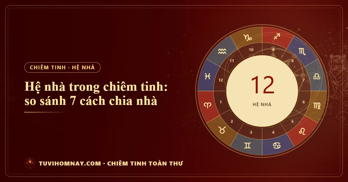 Hệ nhà trong chiêm tinh: so sánh 7 cách chia nhà — Chiêm tinh toàn thư