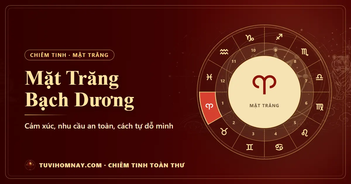 Mặt Trăng Bạch Dương — Chiêm tinh toàn thư