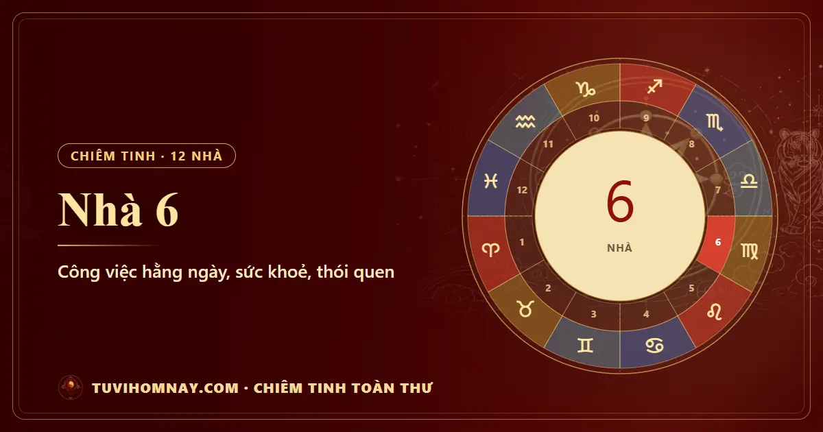 Nhà 6 trong chiêm tinh: công việc hằng ngày, sức khoẻ, thói quen — Chiêm tinh toàn thư