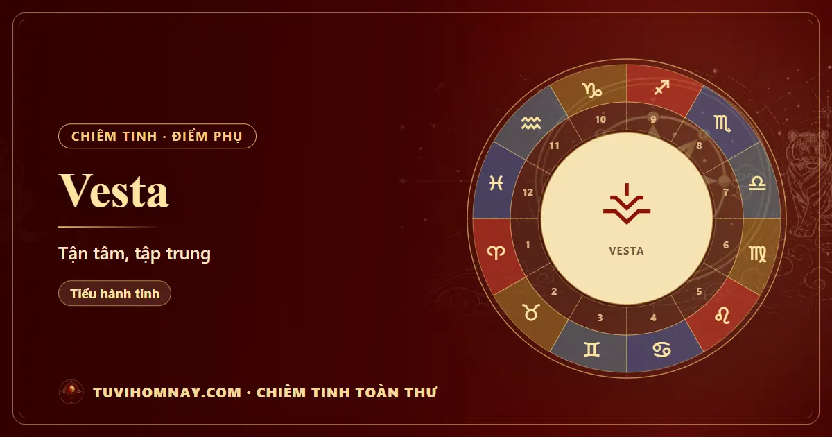 Vesta trong chiêm tinh: ngọn lửa tận tâm — Chiêm tinh toàn thư
