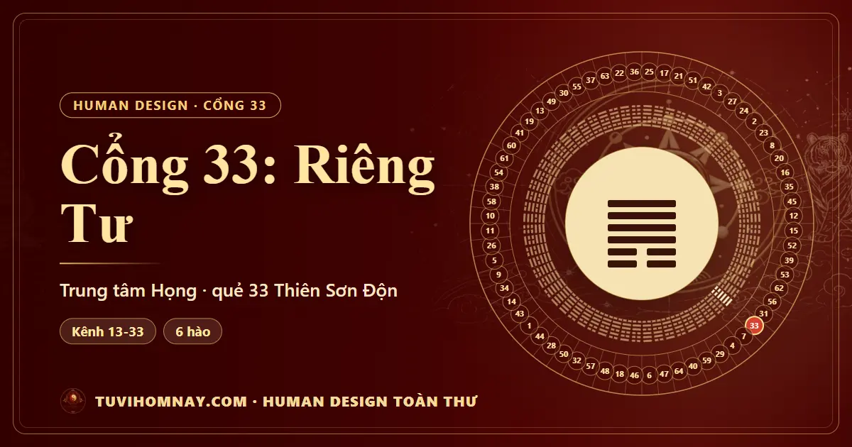 Cổng 33: Riêng Tư — Human Design toàn thư