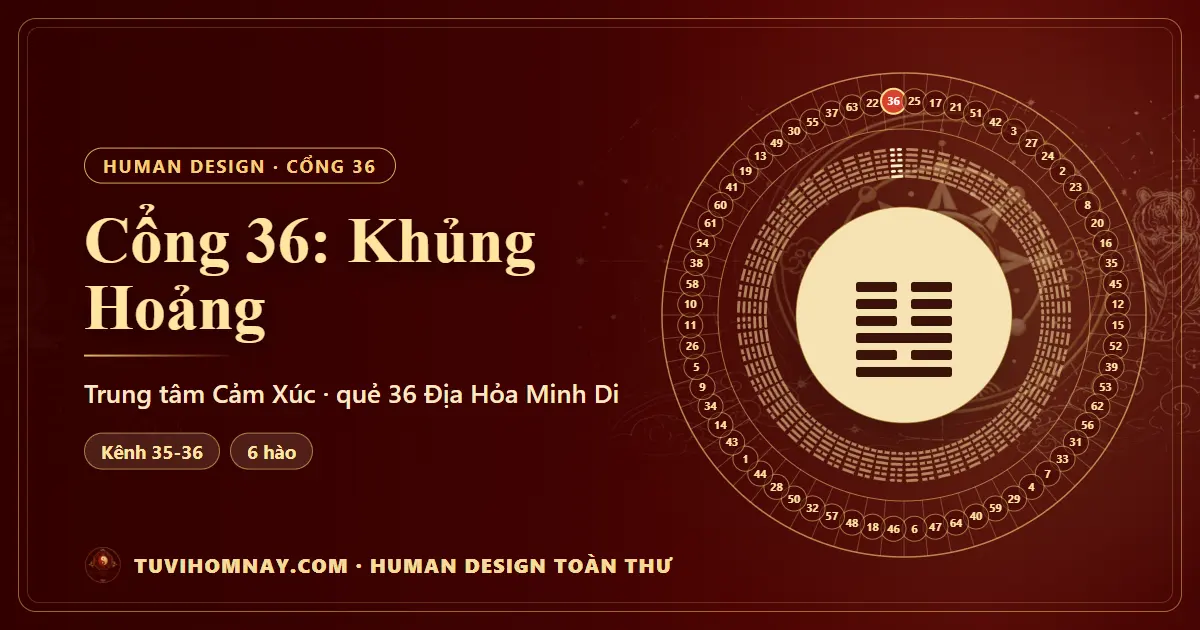 Cổng 36: Khủng Hoảng — Human Design toàn thư