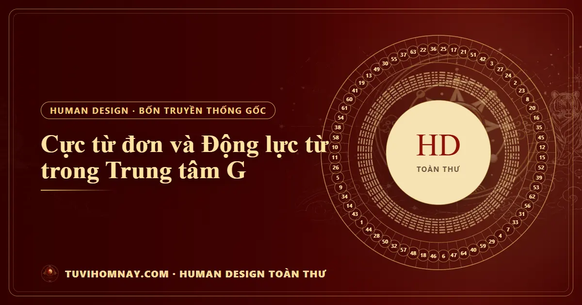 Cực từ đơn và Động lực từ trong Trung tâm G — Human Design toàn thư