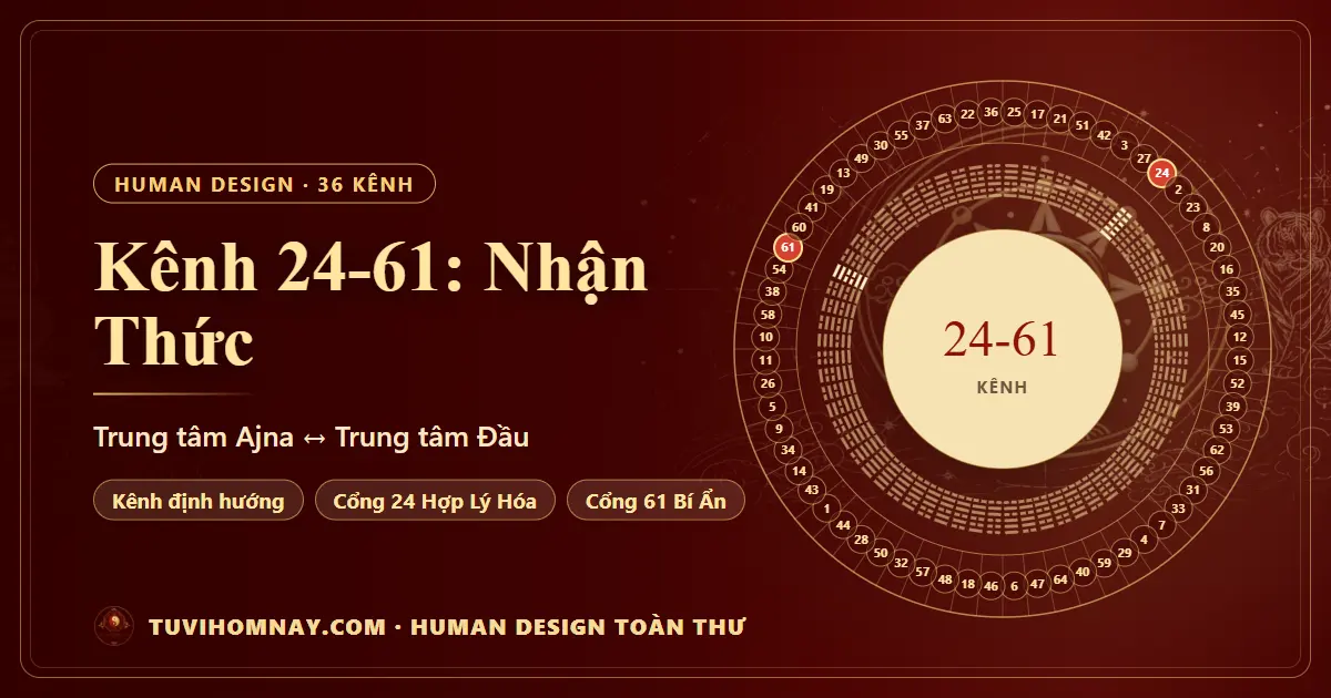 Kênh 24-61: Nhận Thức — Human Design toàn thư