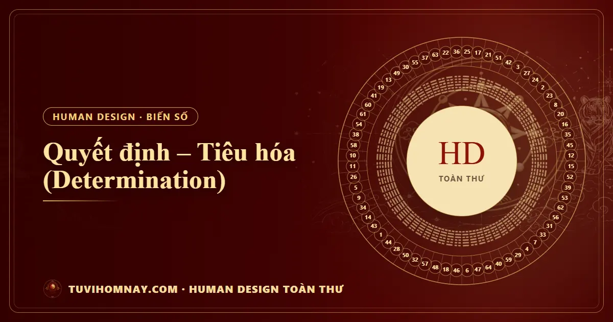 Quyết định – Tiêu hóa (Determination) — Human Design toàn thư