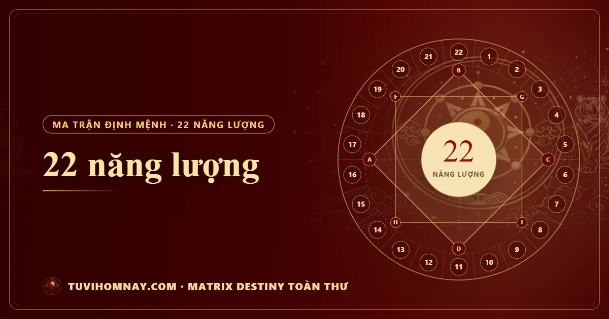 22 năng lượng — Matrix Destiny toàn thư