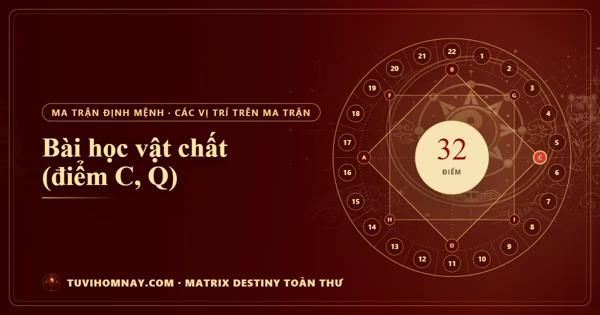 Bài học vật chất (điểm C, Q) — Matrix Destiny toàn thư