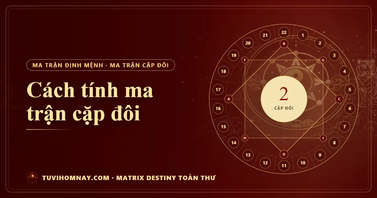 Cách tính ma trận cặp đôi — Matrix Destiny toàn thư
