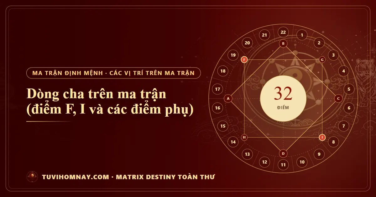Dòng cha trên ma trận (điểm F, I và các điểm phụ) — Matrix Destiny toàn thư