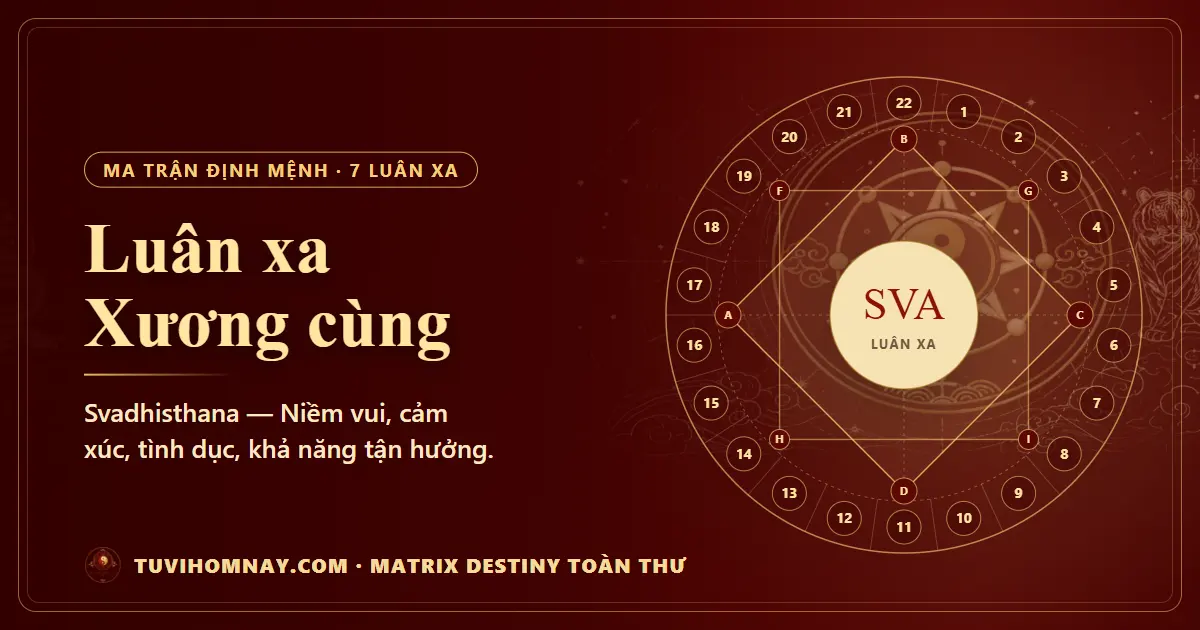 Luân xa Xương cùng (Svadhisthana) trên ma trận định mệnh — Matrix Destiny toàn thư