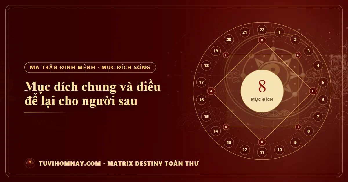 Mục đích chung và điều để lại cho người sau — Matrix Destiny toàn thư