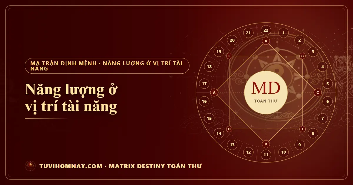 Năng lượng ở vị trí tài năng — Matrix Destiny toàn thư
