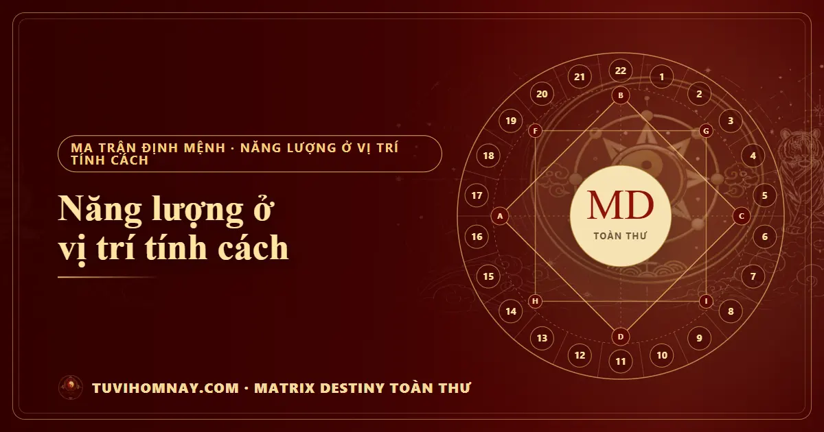 Năng lượng ở vị trí tính cách — Matrix Destiny toàn thư