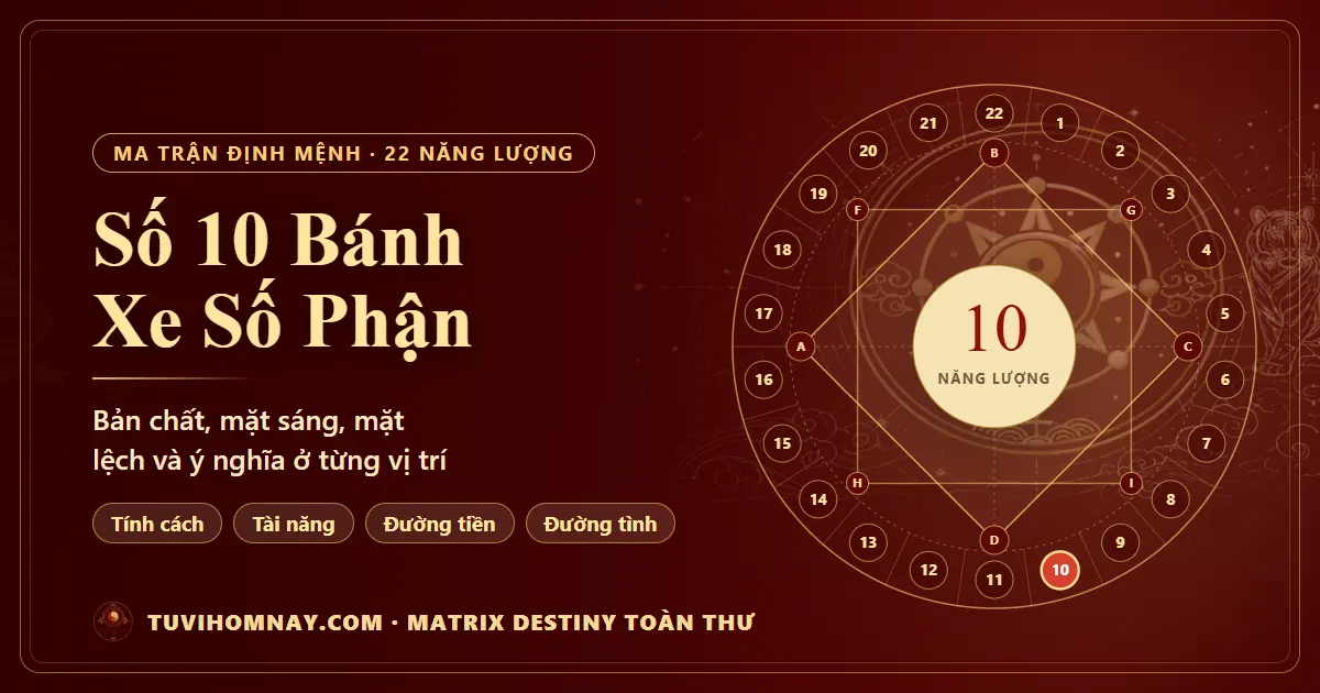 Số 10 Bánh Xe Số Phận trong Ma trận định mệnh — Matrix Destiny toàn thư