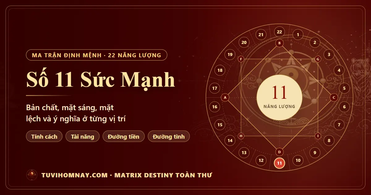 Số 11 Sức Mạnh trong Ma trận định mệnh — Matrix Destiny toàn thư
