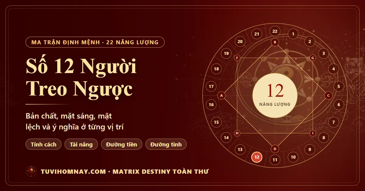 Số 12 Người Treo Ngược trong Ma trận định mệnh — Matrix Destiny toàn thư